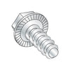 6-20 x 1/4 Unslot Indent Hex Washer Serrated Self Tap Screw Type B Full Thread Zinc-Bolt Demon
