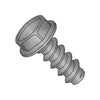 6-20 x 3/8 Unslotted Indent Hex Washer Self Tapping Screw Type B Full Thread Black Oxide-Bolt Demon