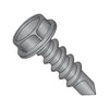 5/16-12 x 1 1/4 Unslot Indented Hex Washer Self Drilling Screw Full Thread Black Zinc-Bolt Demon