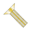 6-32 x 1/2 Phillips Flat 100º Machine Screw Fully Threaded Zinc Yellow-Bolt Demon