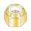 6-32 NM Nylon Insert Hex Lock Nut Zinc Yellow-Bolt Demon