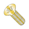 6-32 x 1/2 Phillips Flat Machine Screw Fully Threaded Zinc Yellow-Bolt Demon