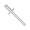 3/16 x .37-.50 Large Flange Stainless Steel Rivet with Stainless Steel Mandrel-Bolt Demon