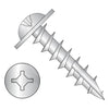 8-11 x 1 Square Phillips Drive Round Washer Deep Thread Type17 Full Thread Zinc-Bolt Demon
