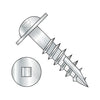 8-11 x 1 1/2 Square Drive Round Washer Head Deep Thrd Type 17 Wood Screw 2/3 Thrd Zinc & Bake-Bolt Demon