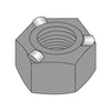 1/4-20 Hex Weld Nut With 3 Projections High Pilot Height Steel Plain-Bolt Demon