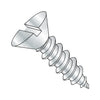 6-20 x 3/8 Slotted Flat Self Tapping Screw Type A B Fully Threaded Zinc-Bolt Demon