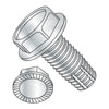10-24 x 3/8 Unslot Ind Hex Washer Serrated Thread Cutting Scr Type F Full Thrd Zinc & Bake-Bolt Demon