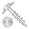 8-11 x 1 1/4 Phil Square #10 Round Washer Deep Thread Wood Screw Type 17 2/3 Thread Zinc-Bolt Demon