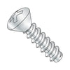 6-20 x 3/8 Phillips Oval Self Tapping Screw Type B Fully Threaded Zinc-Bolt Demon