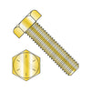 1/4-20 x 1 1/4 Hex Tap Bolt Grade 8 Fully Threaded Zinc Yellow-Bolt Demon