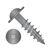 8 x 1 1/4 Square Drive Round Washer Head Deep Thread Type 17 Wood Screw 2/3 Thrd Black Ox-Bolt Demon