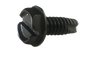 1/4-20 x 1 Slotted Indent Hex Washer Thread Cutting Screw Type 23 Full Thread Black Oxide-Bolt Demon