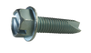 10-24 x 5/16 Slotted Indented Hex Washer Thread Cutting Screw Type 23 Fully Threaded Zinc-Bolt Demon