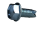 6-32 x 7/8 Unslotted Indented Hex Washer Thread Cutting Screw Type 23 Fully Threaded Zinc-Bolt Demon