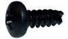 4-24 x 3/8 Phillips Pan Thread Cutting Screw Type 25 Fully Threaded Black Oxide and Oil-Bolt Demon