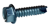 6-20 x 3/8 Slotted Indented Hex Washer Thread Cutting Screw Type 25 Full Threaded Zinc-Bolt Demon