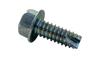 1/4-14 x 1 1/2 Unslotted Indented Hex Washer Thread Cutting Screw Type 25 Fully Threaded Zinc-Bolt Demon