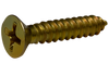 8-18 x 1 Phillips Flat Self Tapping Screw Type AB Fully Threaded Zinc Yellow And Bake-Bolt Demon
