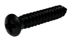 8-18 x 1/2 Phillips Oval Self Tapping Screw Type AB Number Six Head Fully Thrd Black Oxide-Bolt Demon