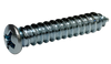 8-18 x 1/2 Phillips Oval #6 Head Self Tapping Screw Type AB Fully Thread Zinc-Bolt Demon