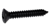 6-20 x 3/8 Phillips Oval Self Tapping Screw Type AB Fully Threaded Black Oxide-Bolt Demon