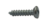8-18 x 3/8 Phillips Oval Undercut Self Tapping Screw Type AB Fully Threaded Zinc-Bolt Demon