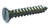 10-16 x 1 Slotted Flat Self Tapping Screw Type A B Fully Threaded Zinc-Bolt Demon