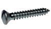 8-18 x 1 Slotted Oval Self Tapping Screw Type AB Fully Threaded Zinc-Bolt Demon