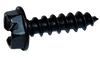 10-16 x 3/8 Slotted Ind Hex Washer Self Tapping Screw Type AB Full Thread Black Zinc-Bolt Demon