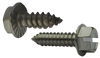 10-16 x 1 Indent Hex Washer Slot Self Tap Screw AB Serrated Full Thd 18-8 Stainless Steel-Bolt Demon
