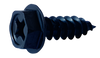 10-12 x 3/4 Phillips Indented Hex Washer Self Tapping Screw Type A Full Threaded Black Oxide-Bolt Demon
