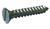 8-15 x 1 Slotted Flat Self Tapping Screw Type A Fully Threaded Zinc-Bolt Demon