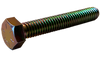 1/4-20 x 1 1/4 Hex Tap Bolt Grade 8 Fully Threaded Zinc Yellow-Bolt Demon