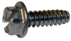 1/4-14 x 1 1/4 Slotted Indented Hex Washer Self Tapping Screw Type B Fully Thread 18-8 Stainless-Bolt Demon