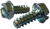 8-18 x 3/8 Slotted Indented Hex Washer Self Tapping Screw TypeB Serrated Fully Thread Zinc-Bolt Demon