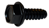 8-18 x 3/4 Unslotted Indent Hex Washer Self Tapping Screw Type B Full Thread Black Oxide-Bolt Demon