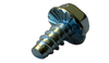 8-18 x 1/4 Unslot Indent Hex Washer Serrated Self Tap Screw Type B Full Thread Zinc-Bolt Demon