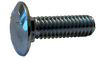 1/4-20 x 2 Carriage Bolt Short Neck Full Thread Zinc-Bolt Demon