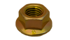M6-1 DIN6923 Metric Class 10 Hex Flange Nut Non Serrated Zinc Yellow-Bolt Demon