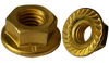 M8-1.25 DIN6923 Metric Class 8 Hex Flange Nut Serrated Zinc Yellow RoHS-Bolt Demon