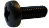 M3-0.5 x 4 DIN 7985A Metric Phillips Pan Machine Screw Full Thread Black Ox Oil-Bolt Demon