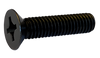 M2-0.4 x 12 DIN 965 & ISO 7046 Metric Phillips Flat Machine Screw Full Thread Black Ox & Oil-Bolt Demon