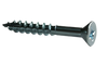 6-13 x 1 1/4 Phillips Flat No Nibs Deep Thread Wood Screw Type 17 Point 2/3 Thread Zinc-Bolt Demon