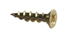 8 x 5/8 Phillips Flat Hinge Screw Coarse Thread Fully Threaded Steel Bright Brass Finish-Bolt Demon
