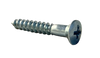 8-15 x 1 1/4 Phillips Oval Full Body Wood Screw Zinc-Bolt Demon