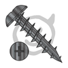 6-13 x 1/2 Phillips Truss Deep Thread Wood Screw Full Thread Type 17 point Black Oxide-Bolt Demon