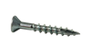 8 x 2 1/4 Flat Head Nibbed Square Drive Deep Thread Wood Screw Type 17 2/3 Thread Zinc & Bake-Bolt Demon