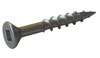 8 x 1 1/2 Square Flat Nibs Deck Screw Type 17 2/3 Thread Zinc Bake 1,000HR Salt Spray-Bolt Demon