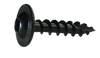 8 x 3/4 Square Drive Round Washer Head Deep Thread Wood Screw Type 17 Full Thrd Black Ox-Bolt Demon